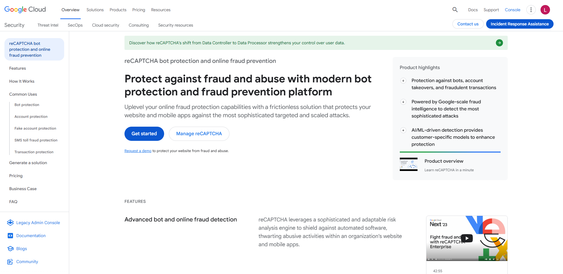 reCAPTCHA setup